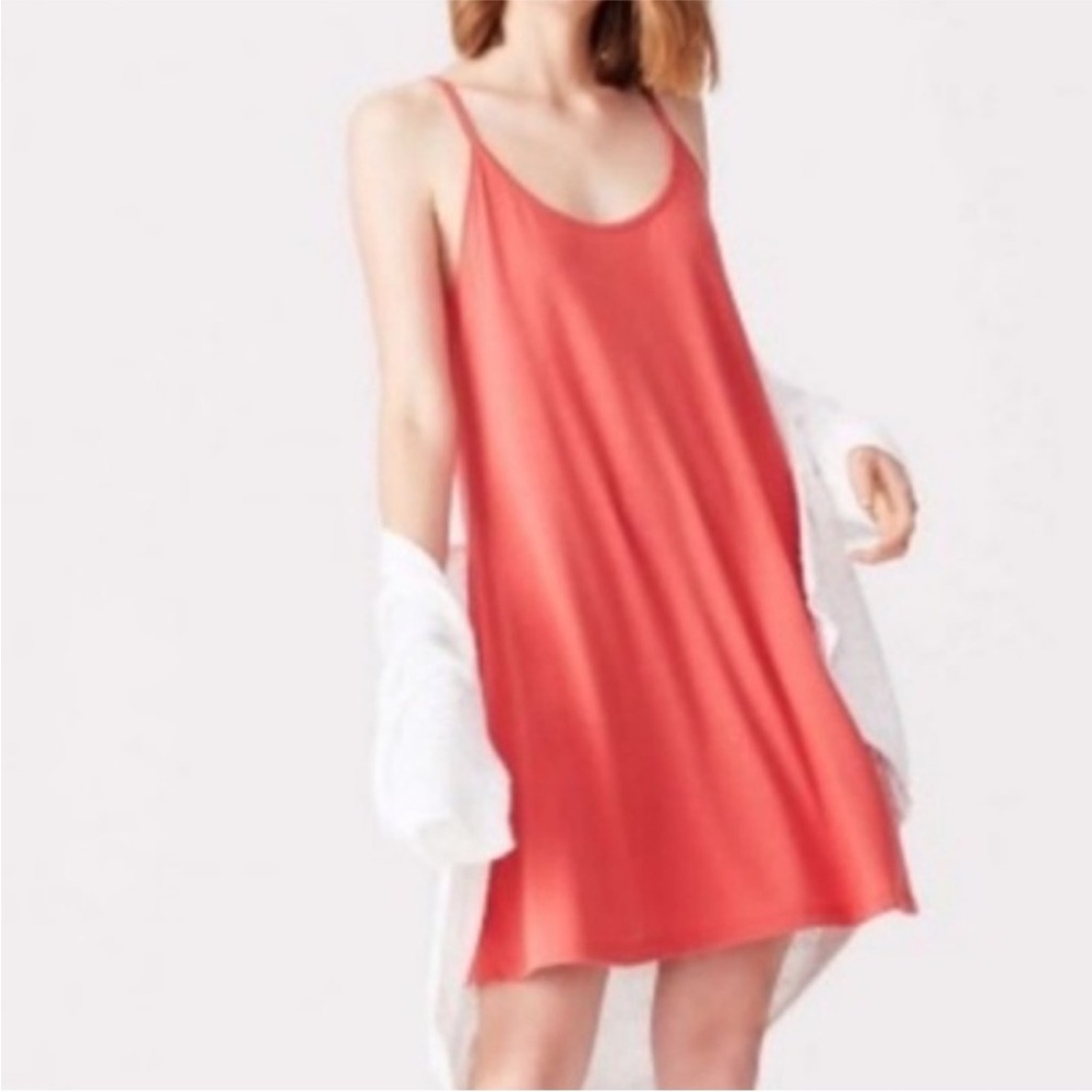 Lou & Grey / loft coral orange dress